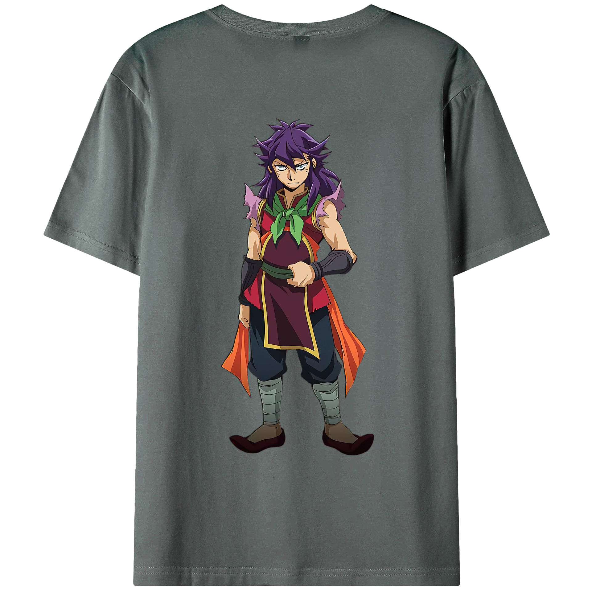 （画像用） 遊☆戯☆王 Yu-Gi-Oh! 綿100％ メンズ半袖Tシャツ（バックプリント） 通気性